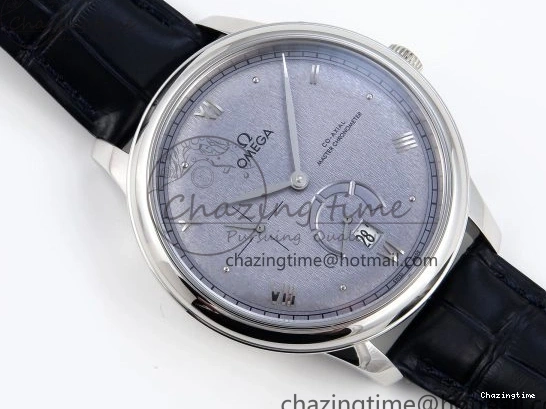 1230 Trendsetting De Ville Power Reserve SS MKF 1:1 Best Edition Blue Textured Dial on Black Leather Strap A 7742